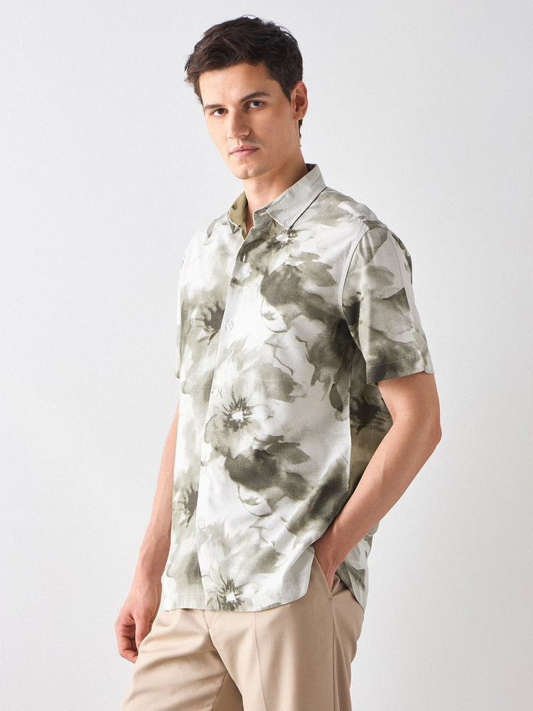 Relaxed Fit Floral Print Shirt