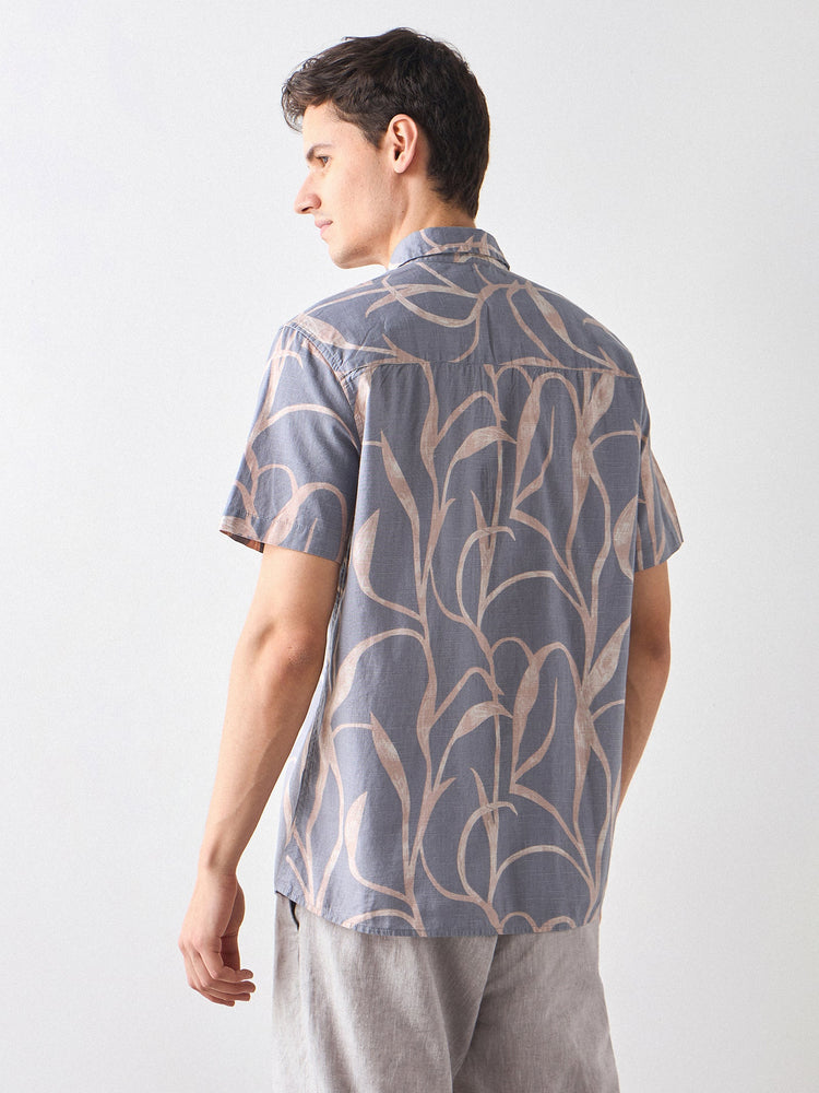 Relaxed Fit Abstract Print Shirt