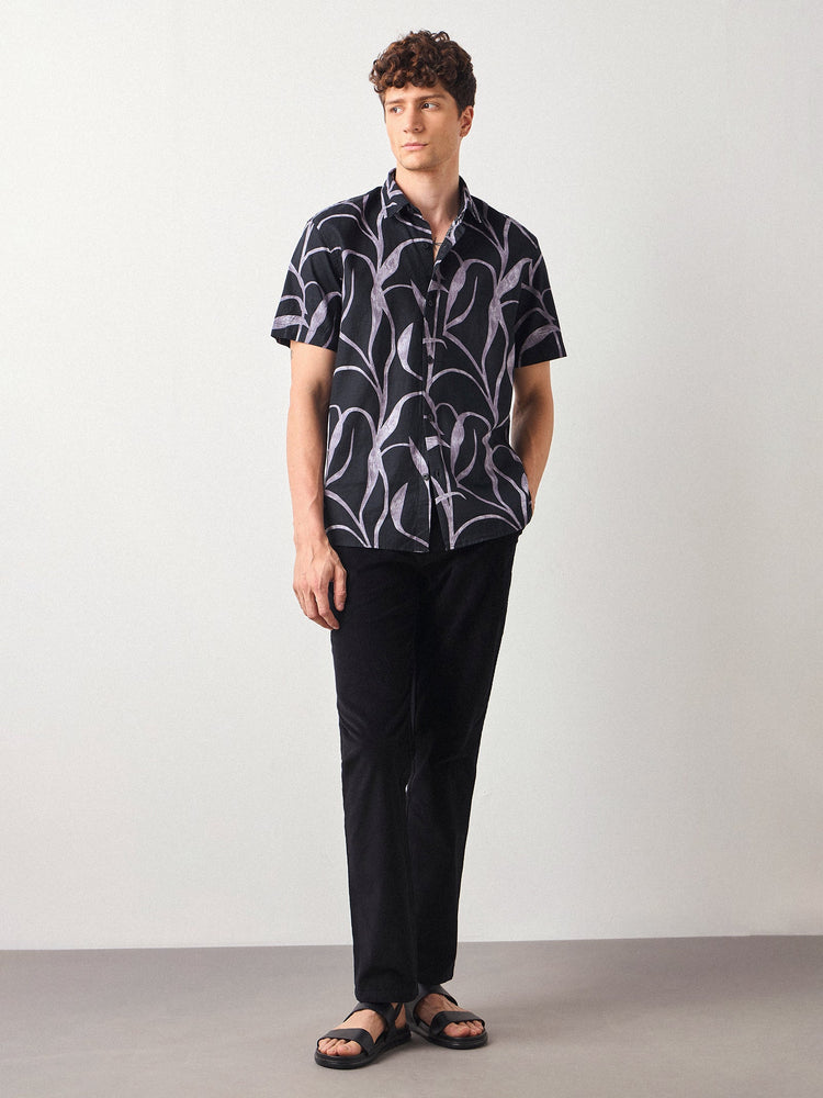 Relaxed Fit Abstract Print Shirt