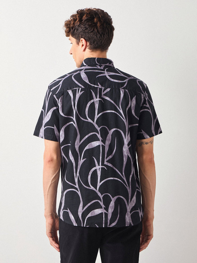 Relaxed Fit Abstract Print Shirt