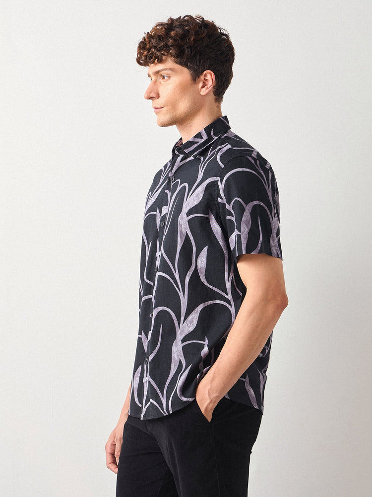 Relaxed Fit Abstract Print Shirt