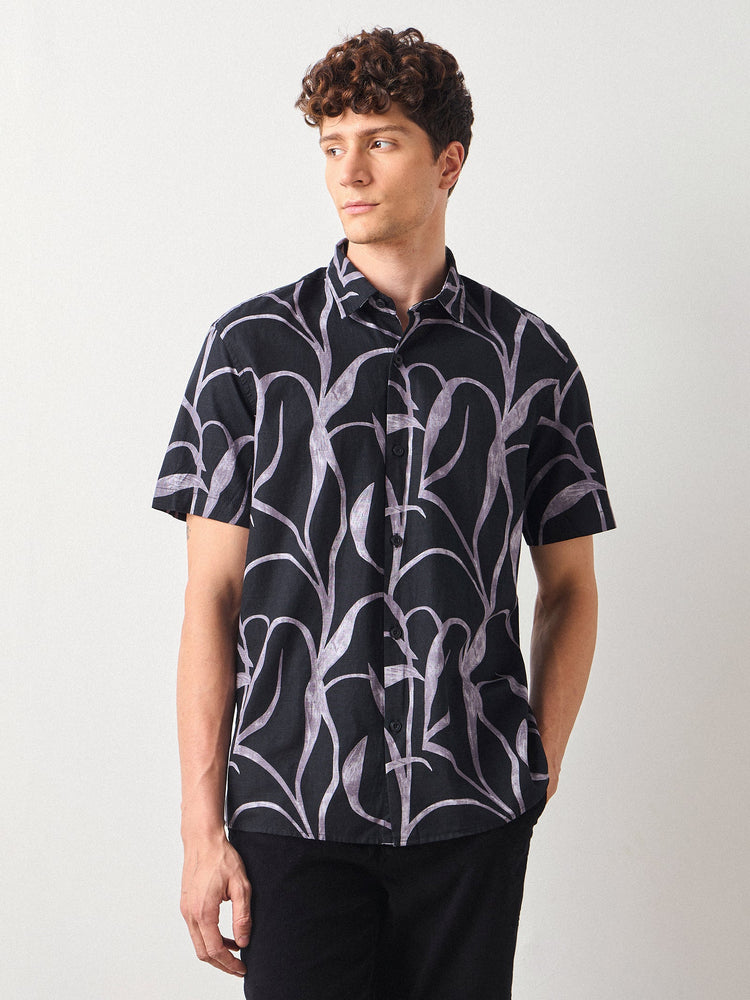 Relaxed Fit Abstract Print Shirt