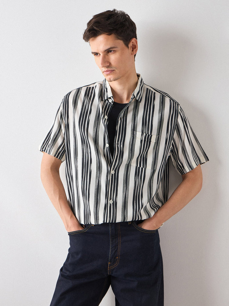 Relaxed Fit Striped Shirt
