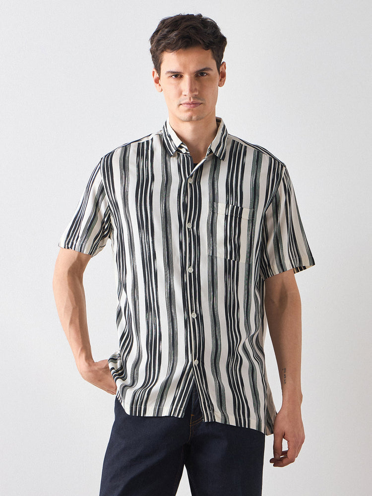 Relaxed Fit Striped Shirt