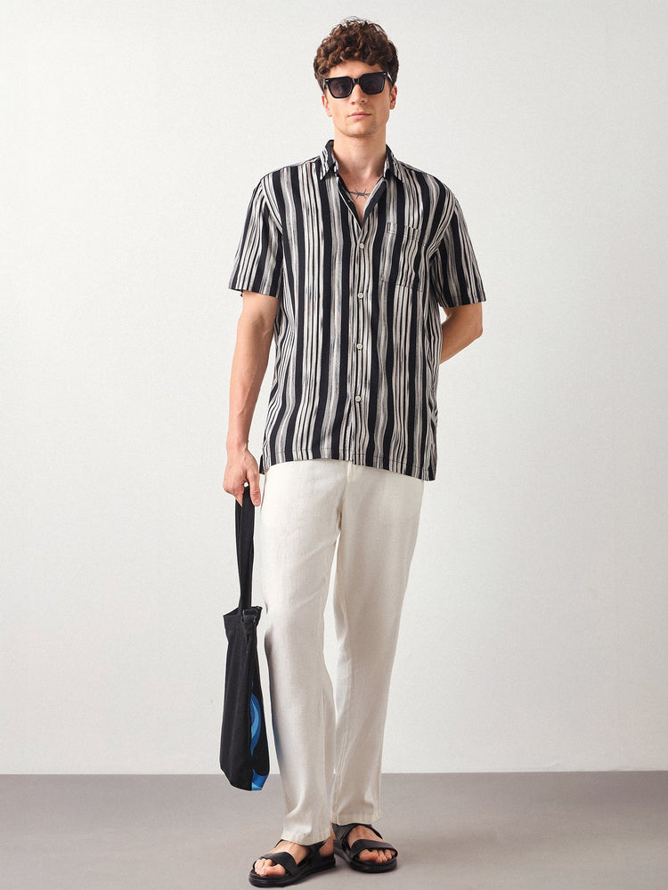 Relaxed Fit Striped Shirt