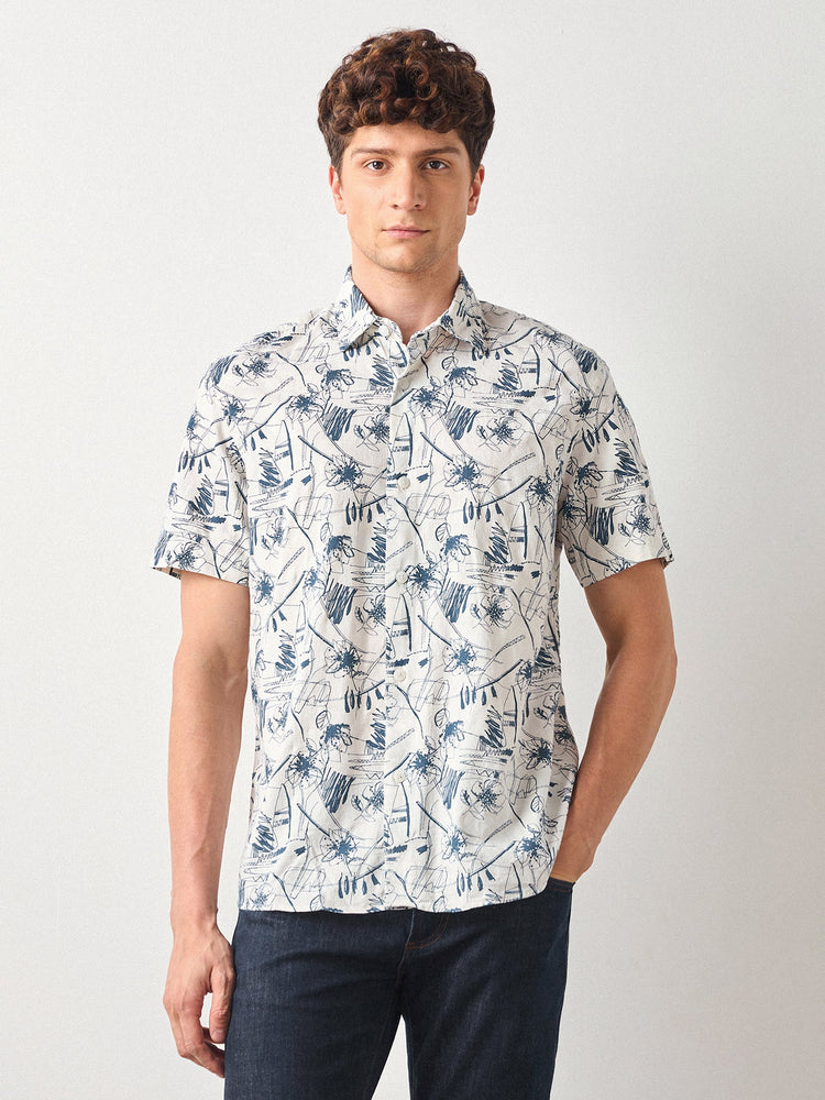 Relaxed Fit Floral Print Shirt