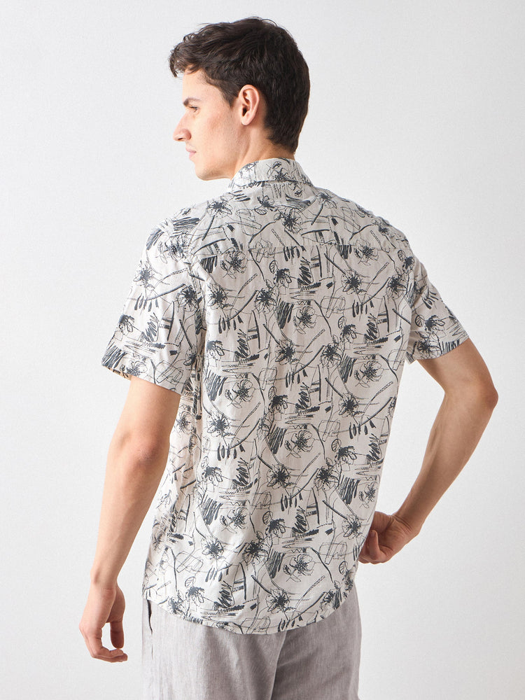 Relaxed Fit Floral Print Shirt