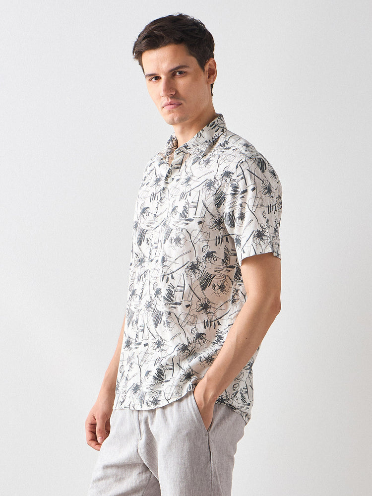 Relaxed Fit Floral Print Shirt
