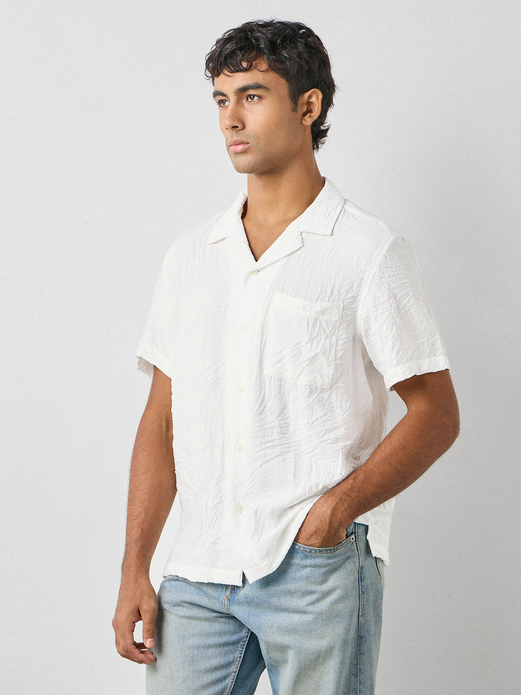 Relaxed Fit Crinkled Shirt