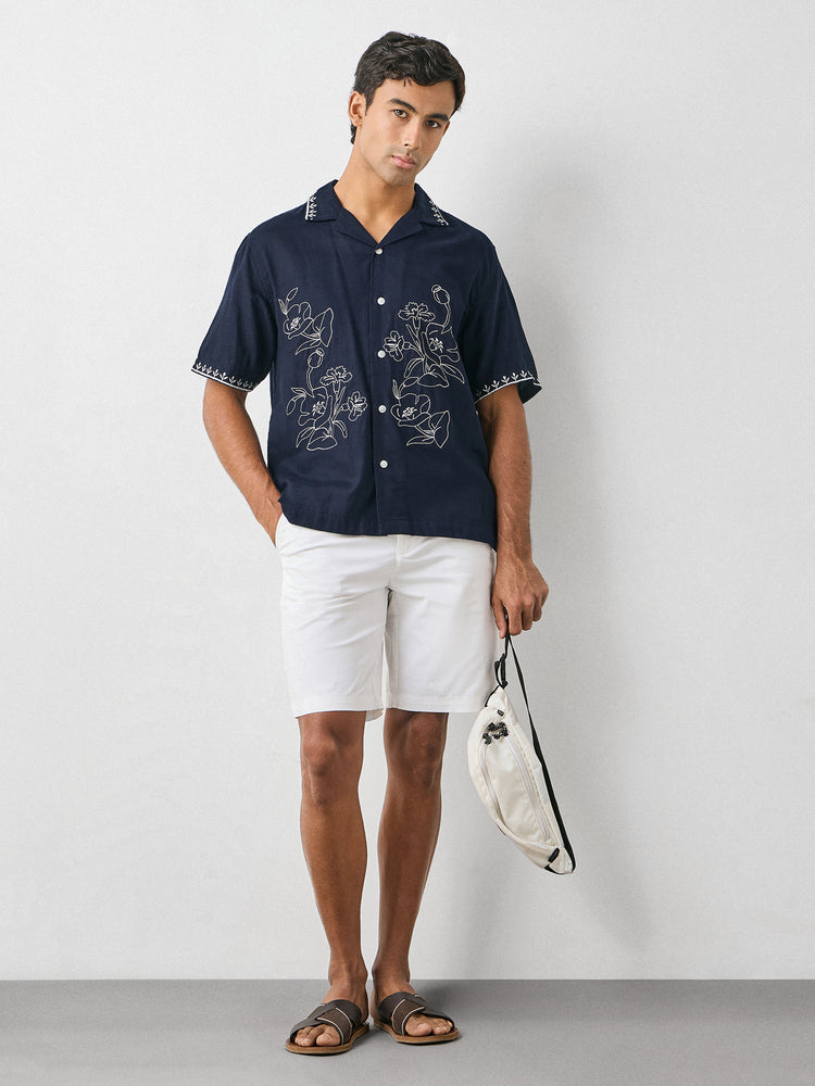 Boxy Fit Embroidery Shirt