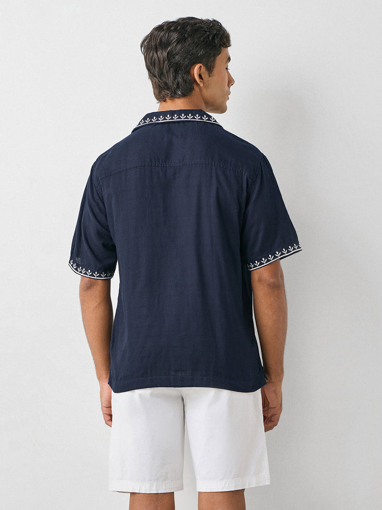 Boxy Fit Embroidery Shirt