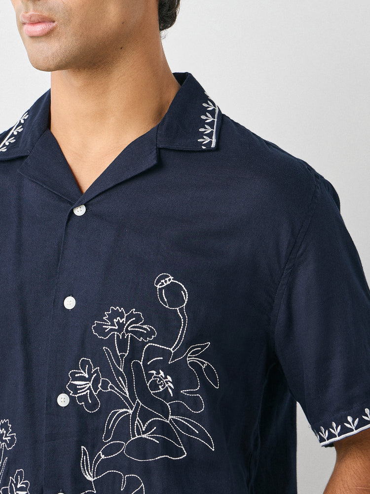 Boxy Fit Embroidery Shirt