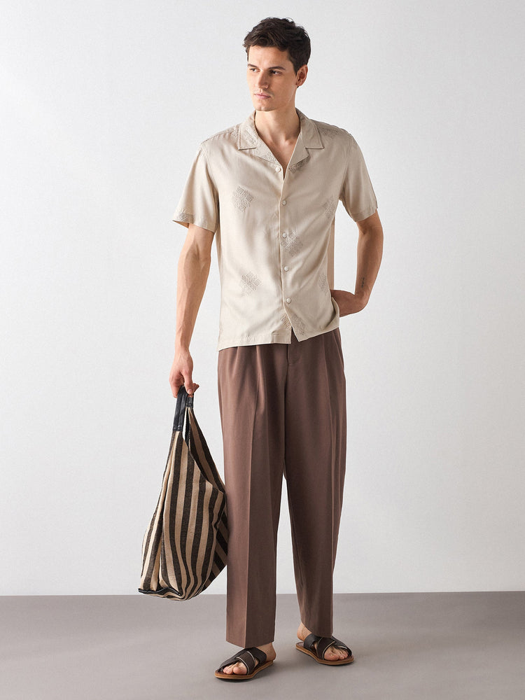 Relaxed Fit Embroidery Shirt