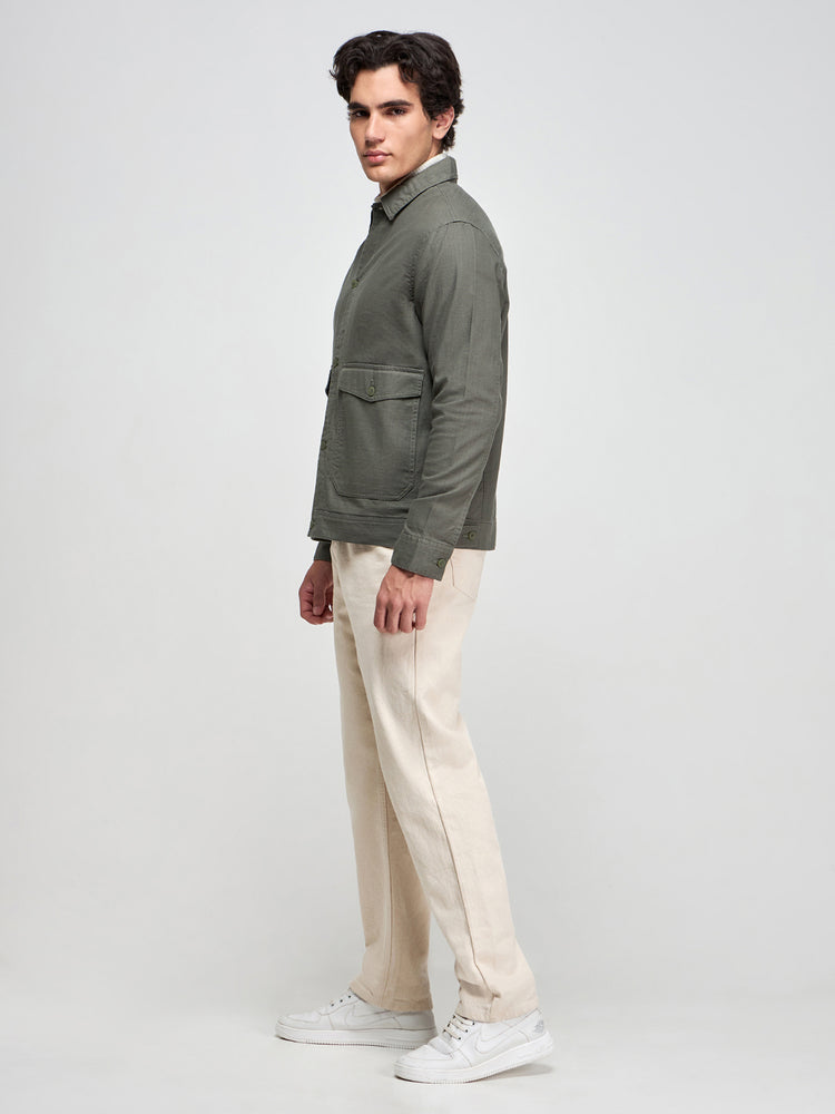 Slub Cotton Shacket