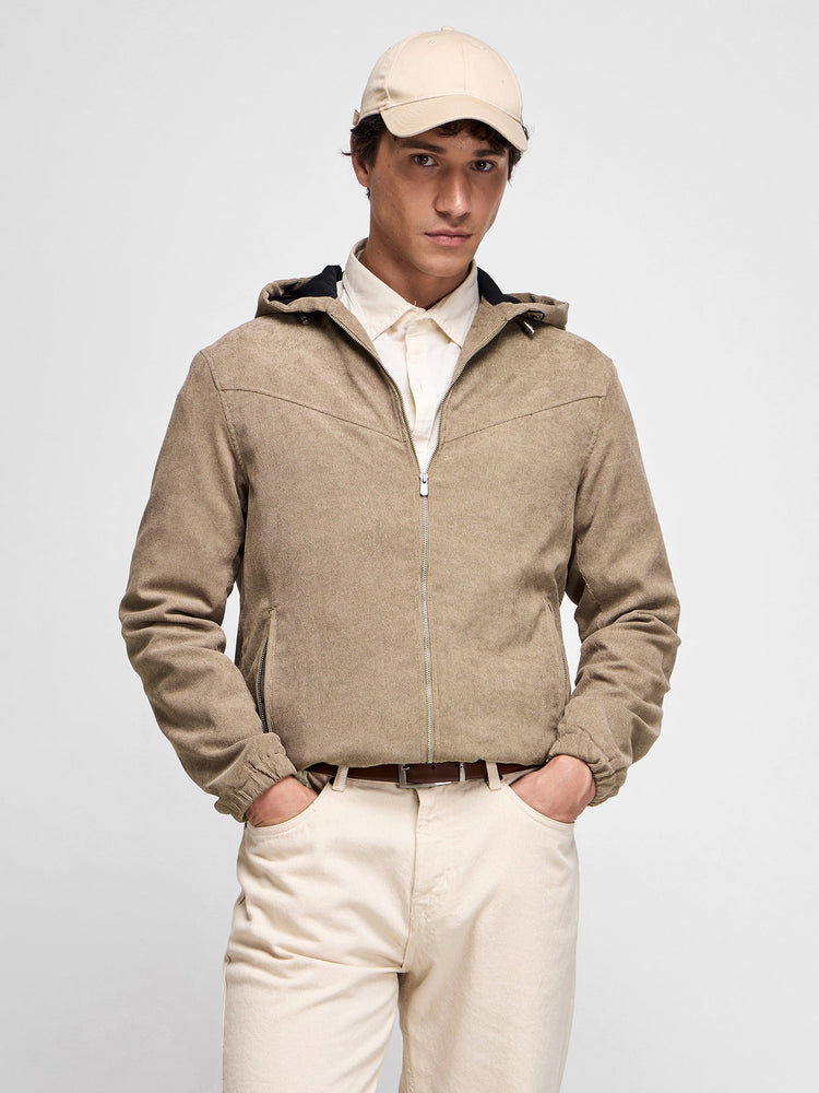 Corduroy Hooded Shacket