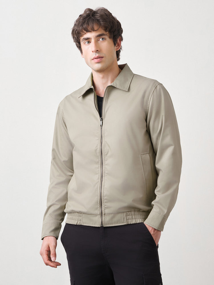 Regular Fit Twill Zip Shacket