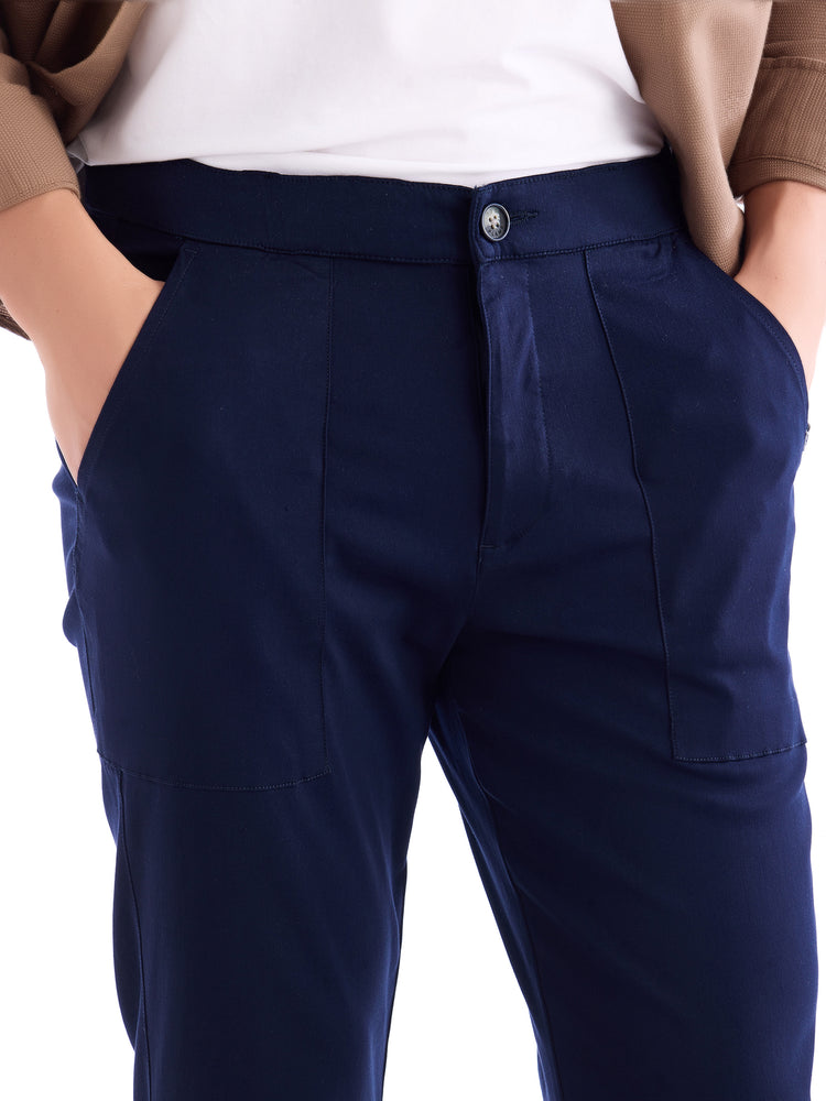 Navy Stretch Travel Pant