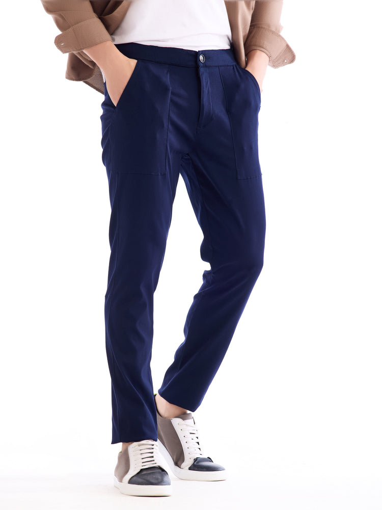 Navy Stretch Travel Pant