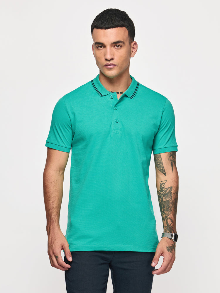 Green Cotton Polo T-Shirts