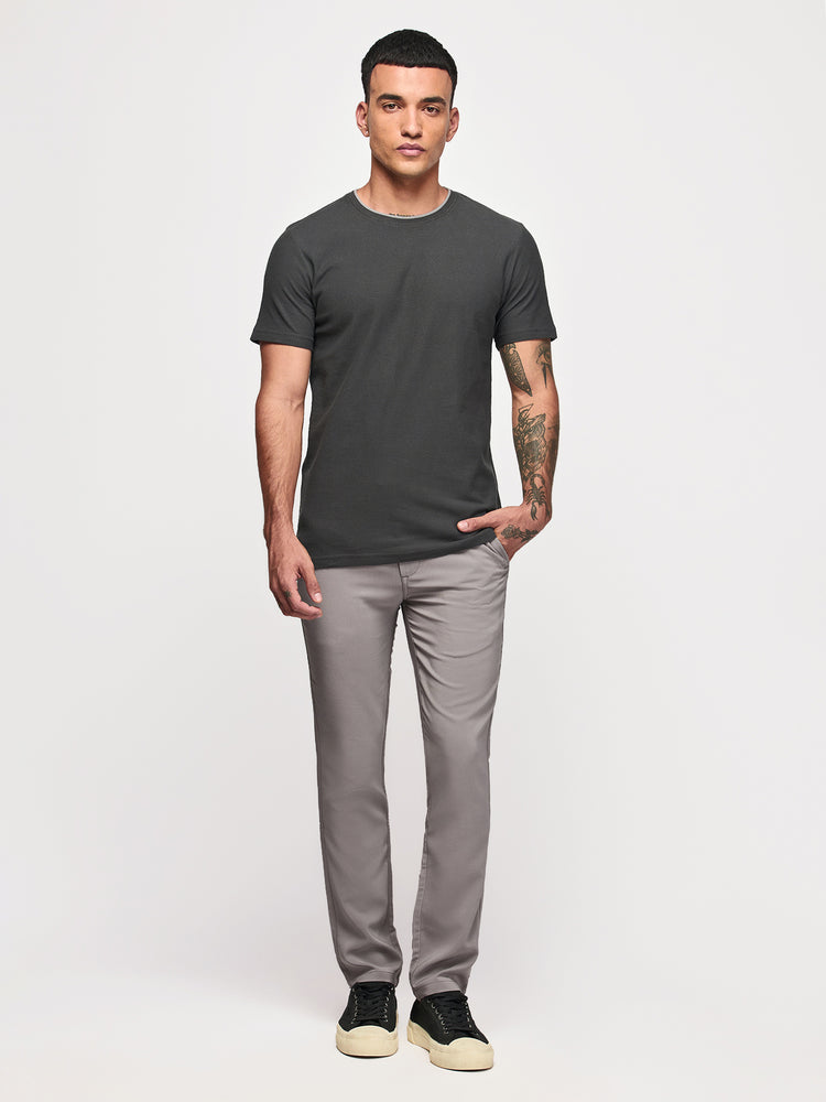 Grey Cotton Crew T-Shirts