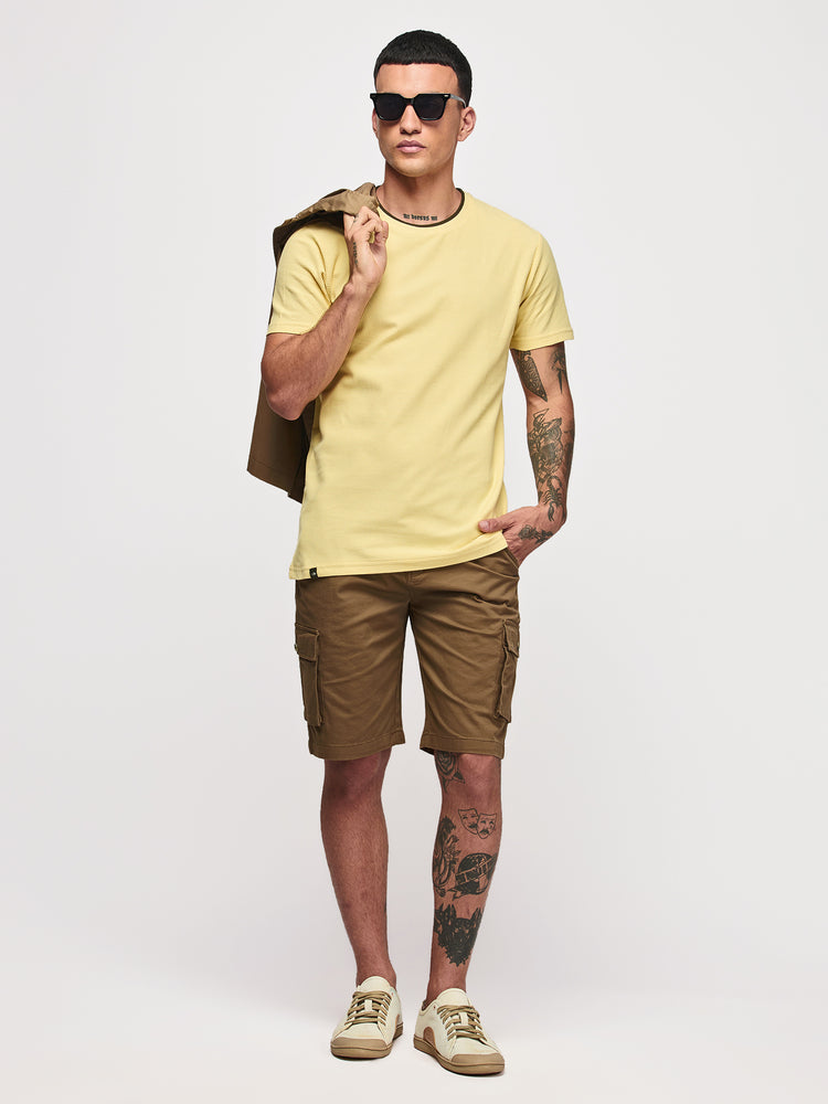 Cream Cotton Crew T-Shirts
