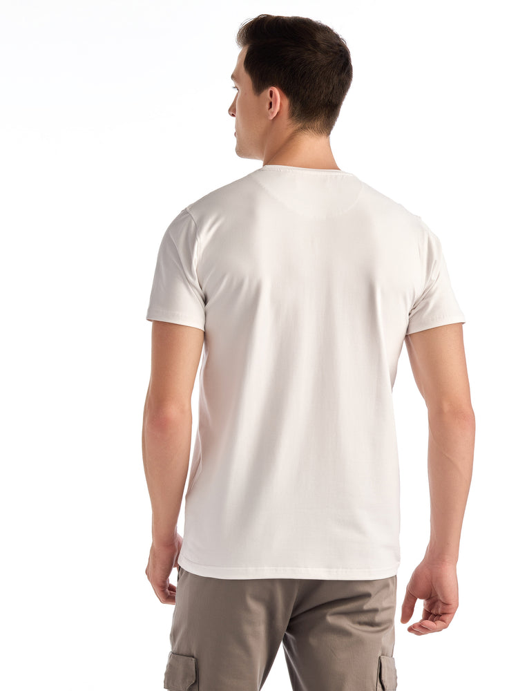 White Knits Printed Stretch T-Shirt