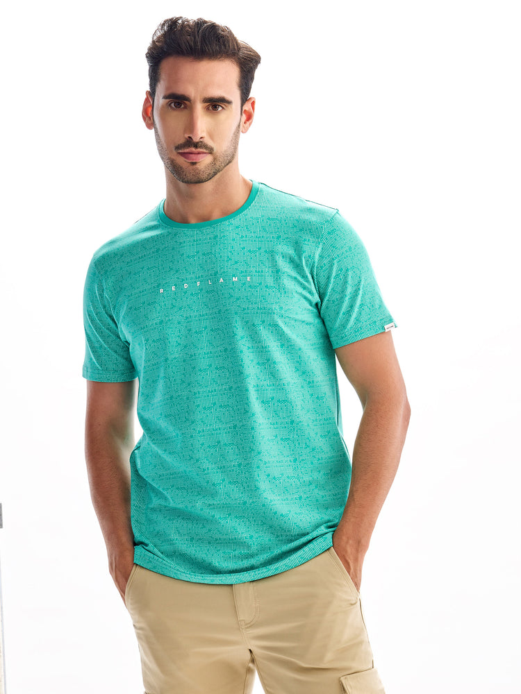 Green Knits Printed Stretch T-Shirt