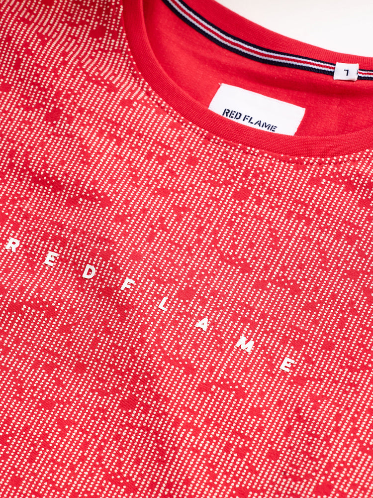 Red Knits Printed Stretch T-Shirt