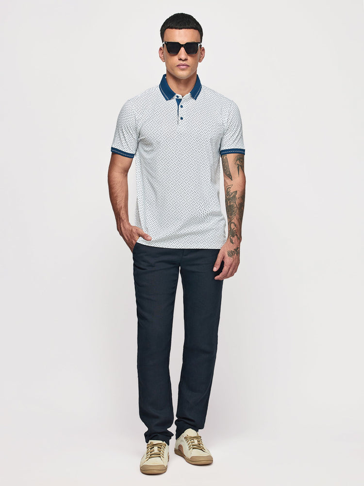 Micro Print Polo