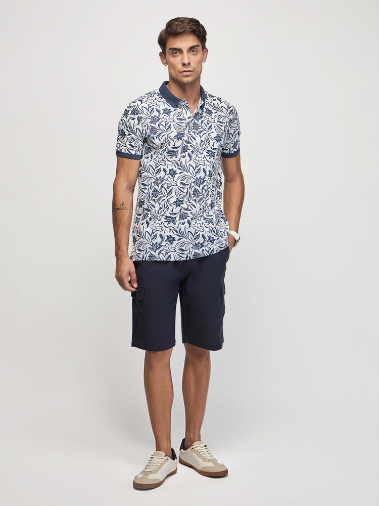 Floral Print Polo