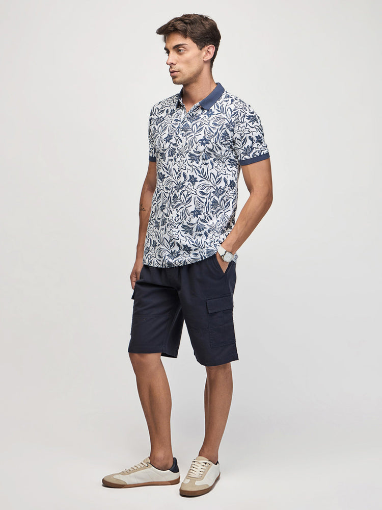 Floral Print Polo