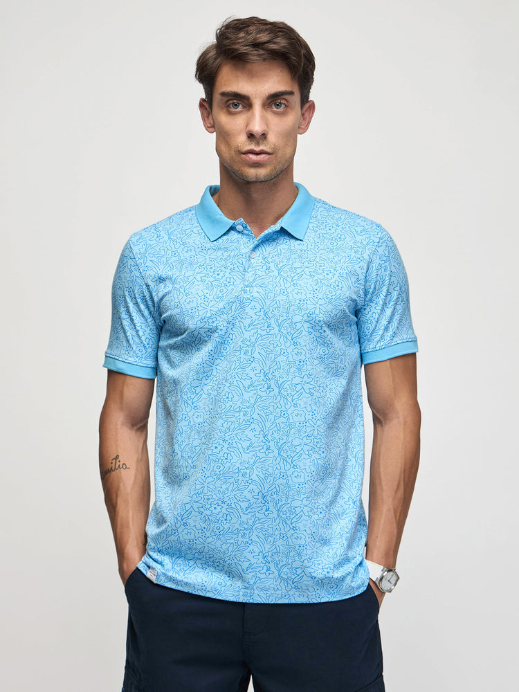 Tonal Print Polo