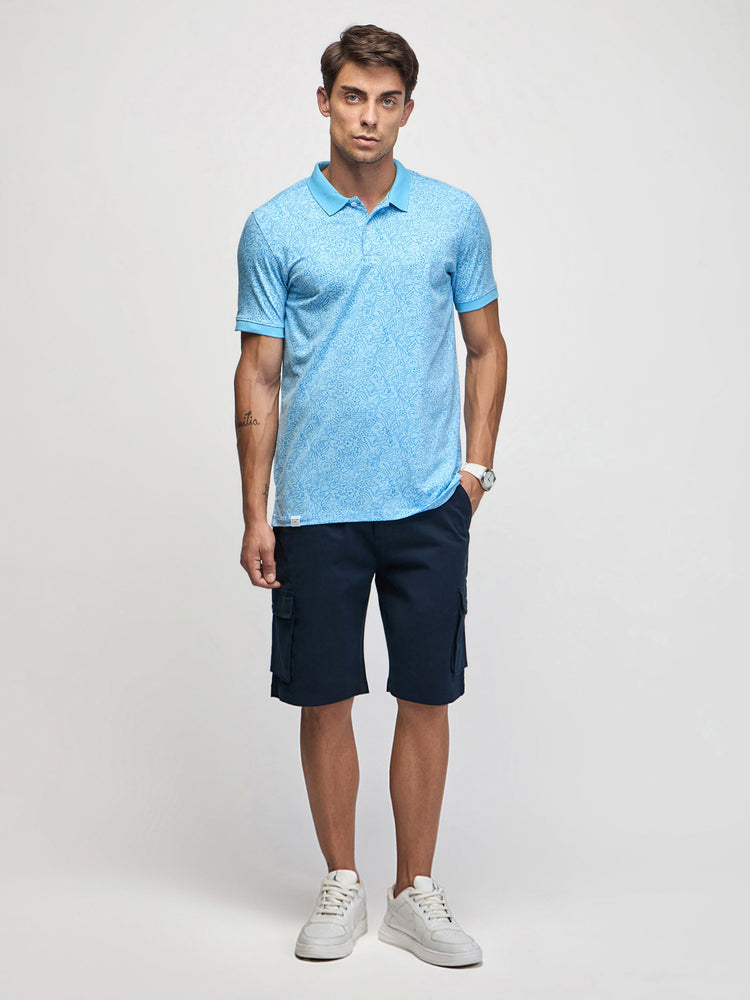 Tonal Print Polo