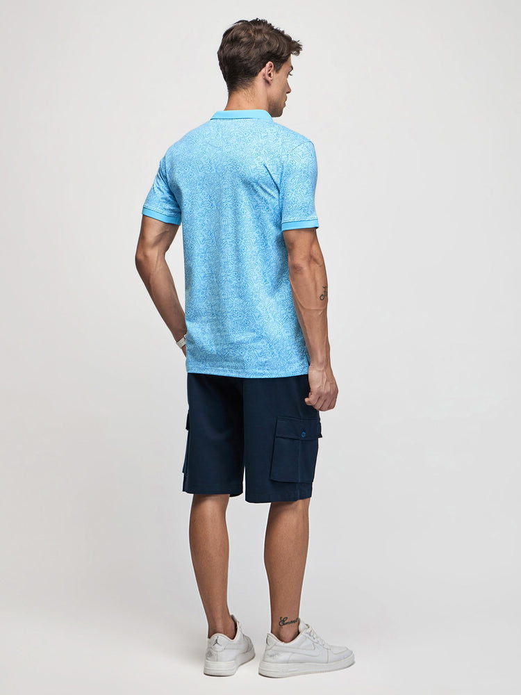 Tonal Print Polo