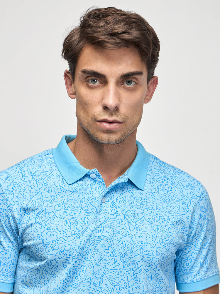 Tonal Print Polo