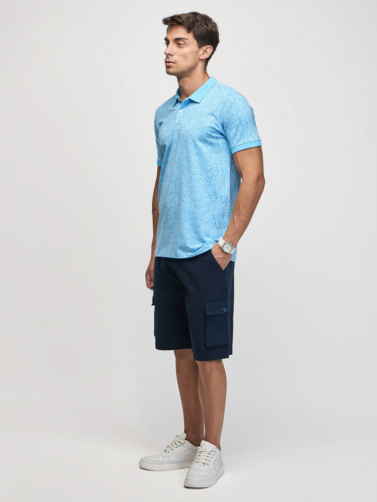 Tonal Print Polo