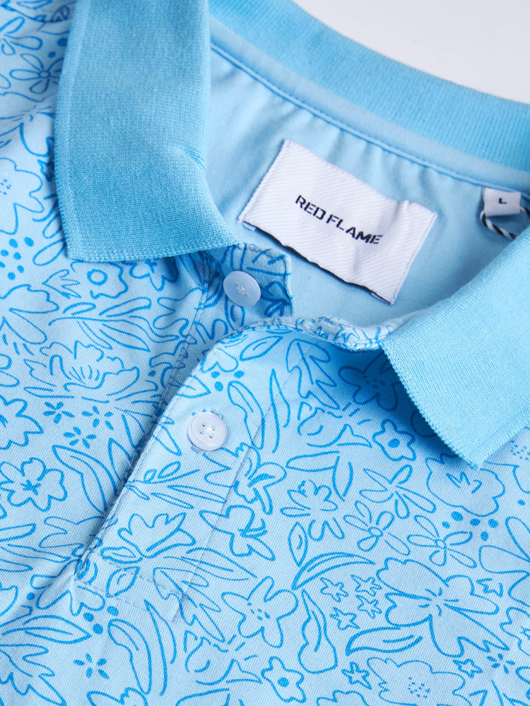 Tonal Print Polo