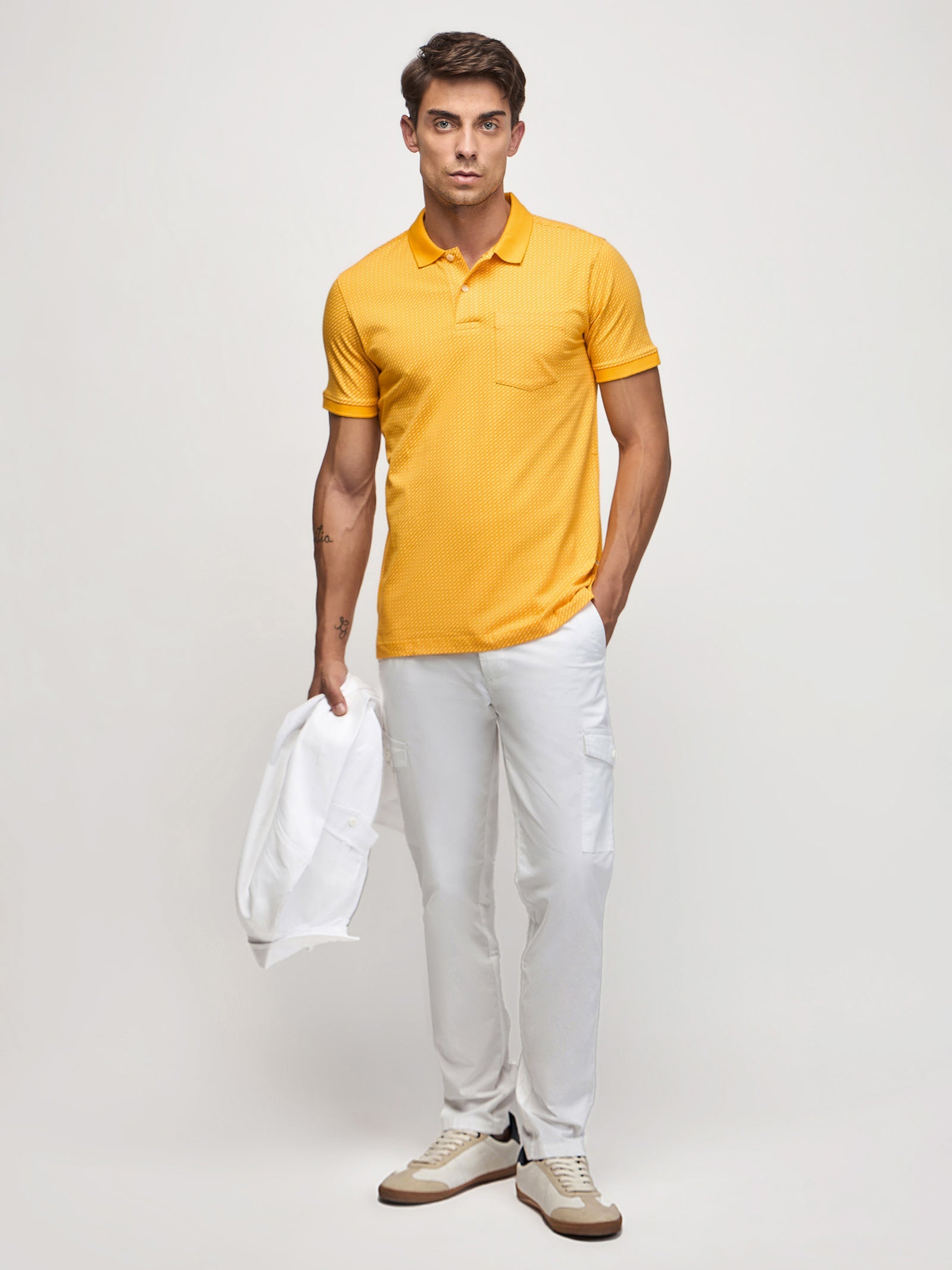 Printed Polo With Pocket
