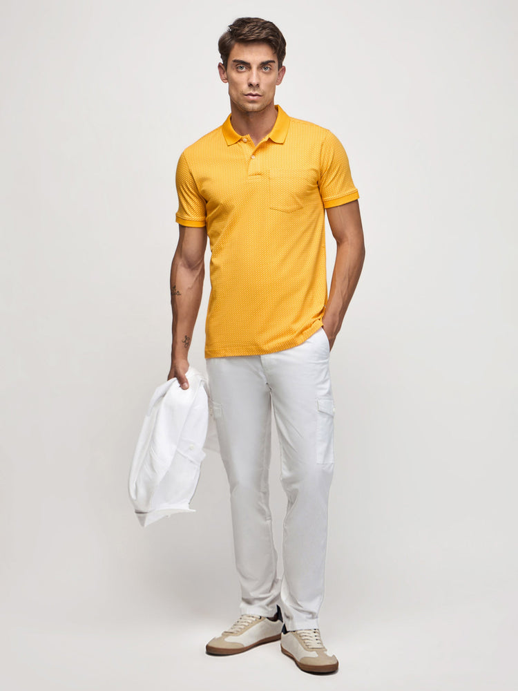 Printed Polo With Pocket