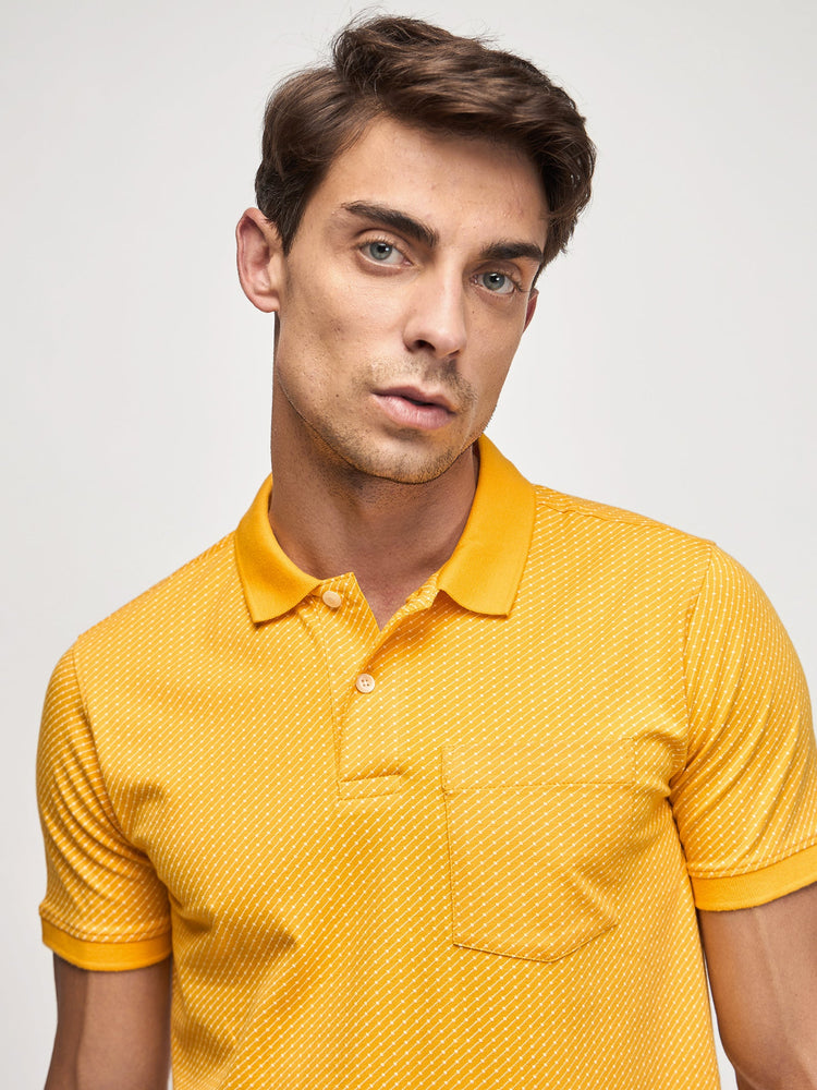 Printed Polo With Pocket