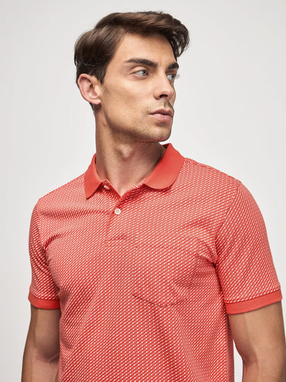 Printed Polo With Pocket