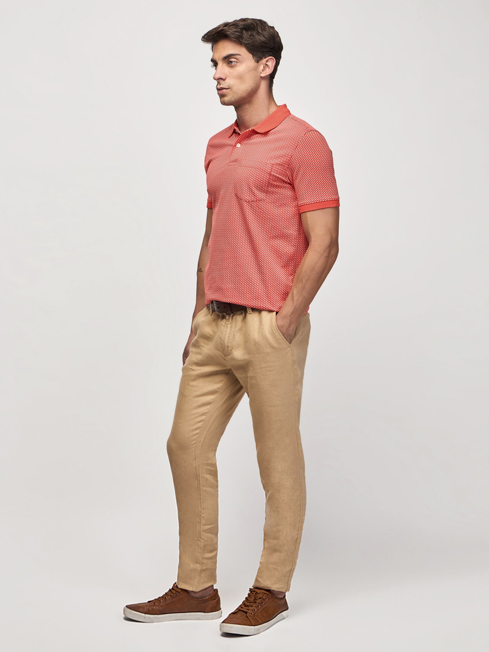 Printed Polo With Pocket