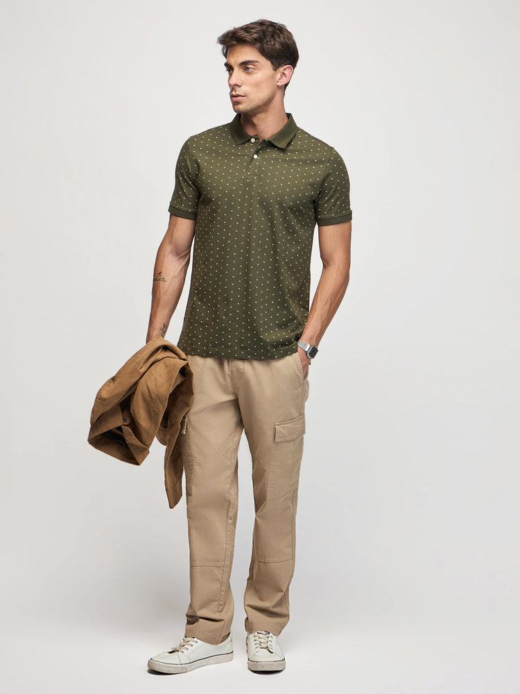 Micro Print Polo