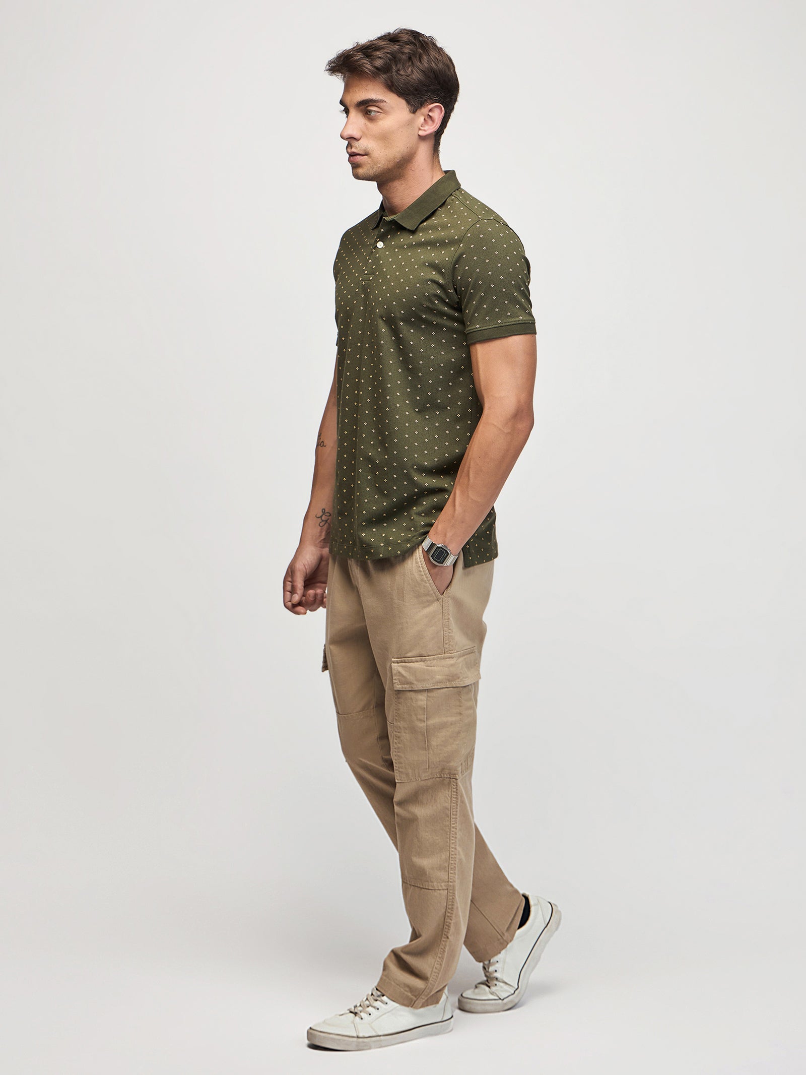 Micro Print Polo