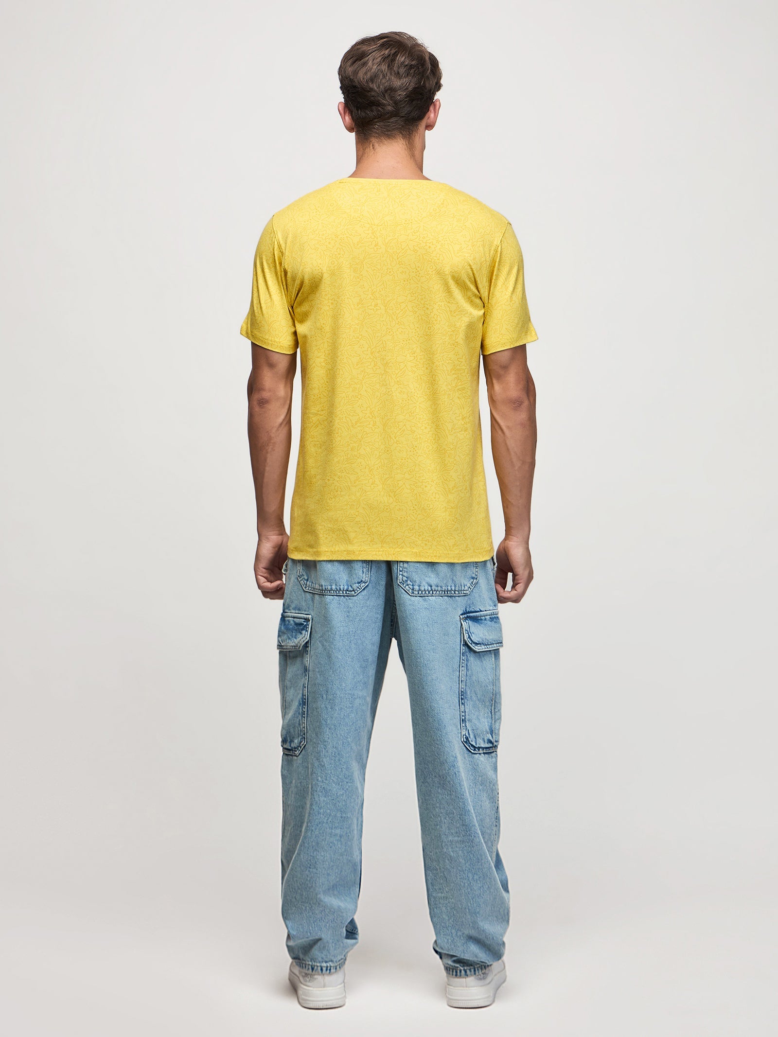 Tonal Print Stretch T-Shirt