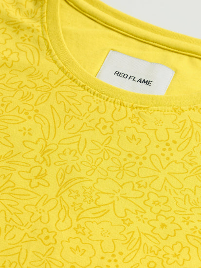 Tonal Print Stretch T-Shirt