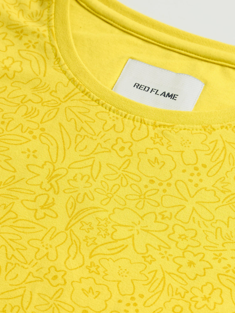 Tonal Print Stretch T-Shirt