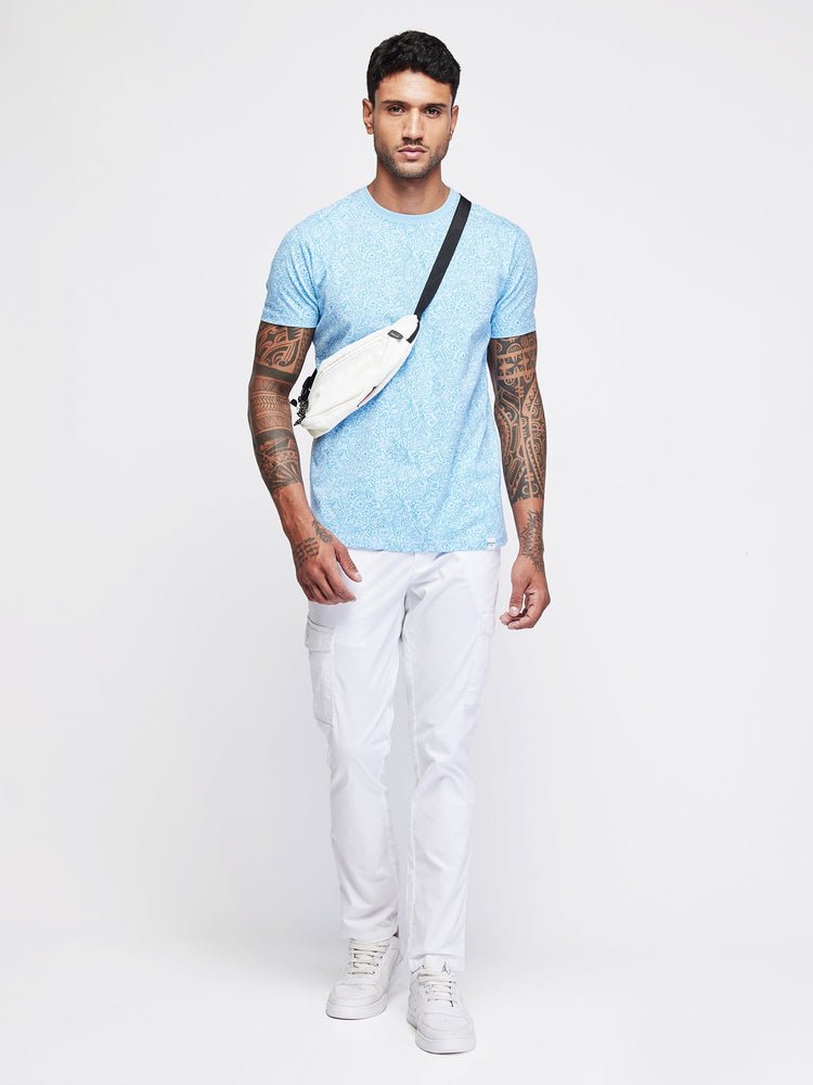 Tonal Print Stretch T-Shirt