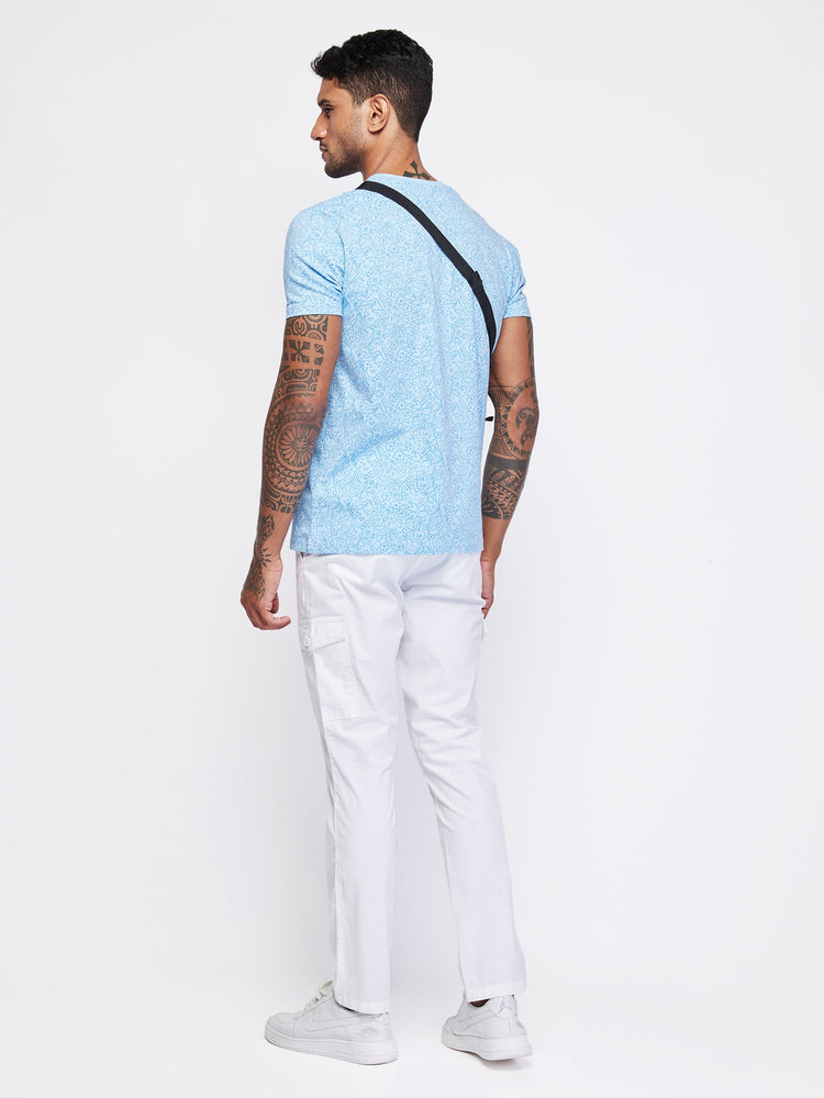 Tonal Print Stretch T-Shirt