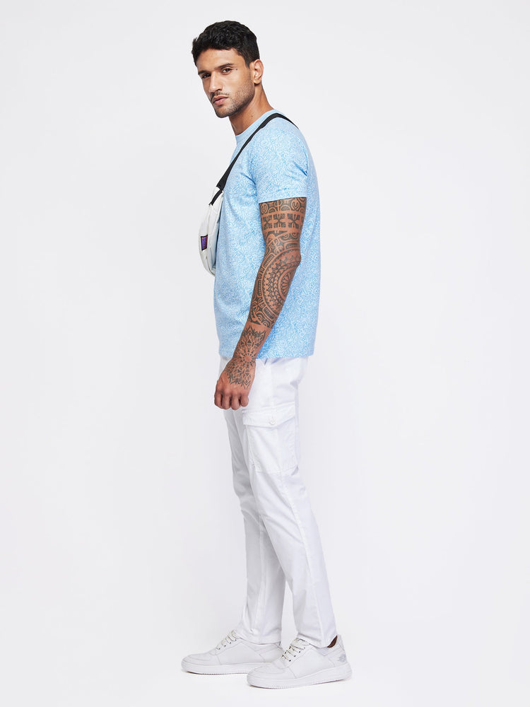 Tonal Print Stretch T-Shirt